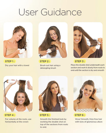 PLAVOGUE cepillo secador control del encrespamiento para cabello liso y brillante