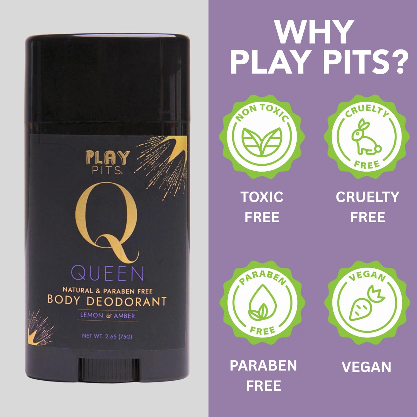 Desodorante natural de Play Pits, apto para piel sensible y cuidado suave