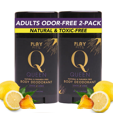 Pack de dos desodorantes Play Pits con aroma Queen para frescura diaria