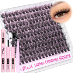 Pleell Conjunto de racimos Fluff Lash 10-18 mm para un aspecto ligero y natural.