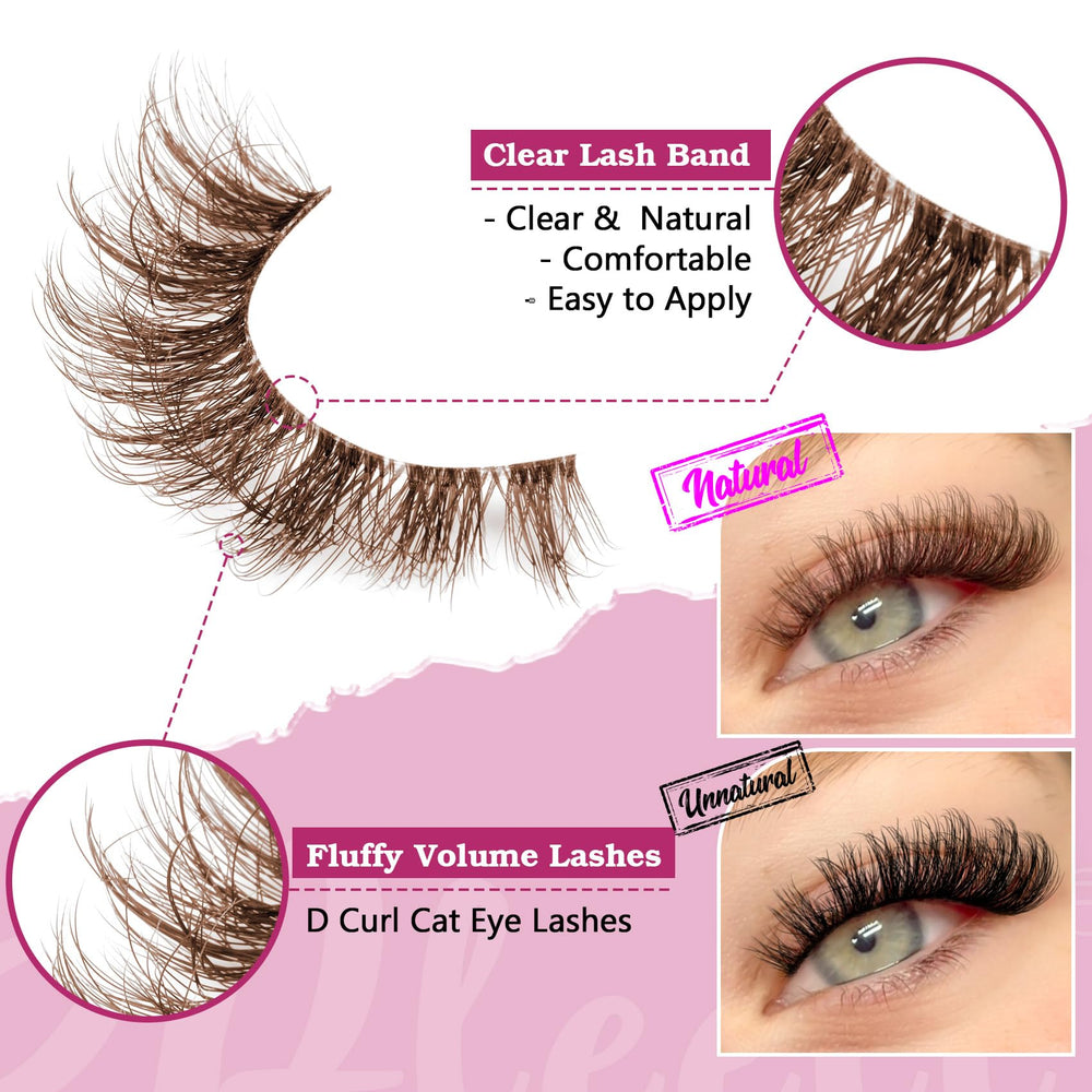 Pleell pestanas marron con efecto natural para un delineado sutil.