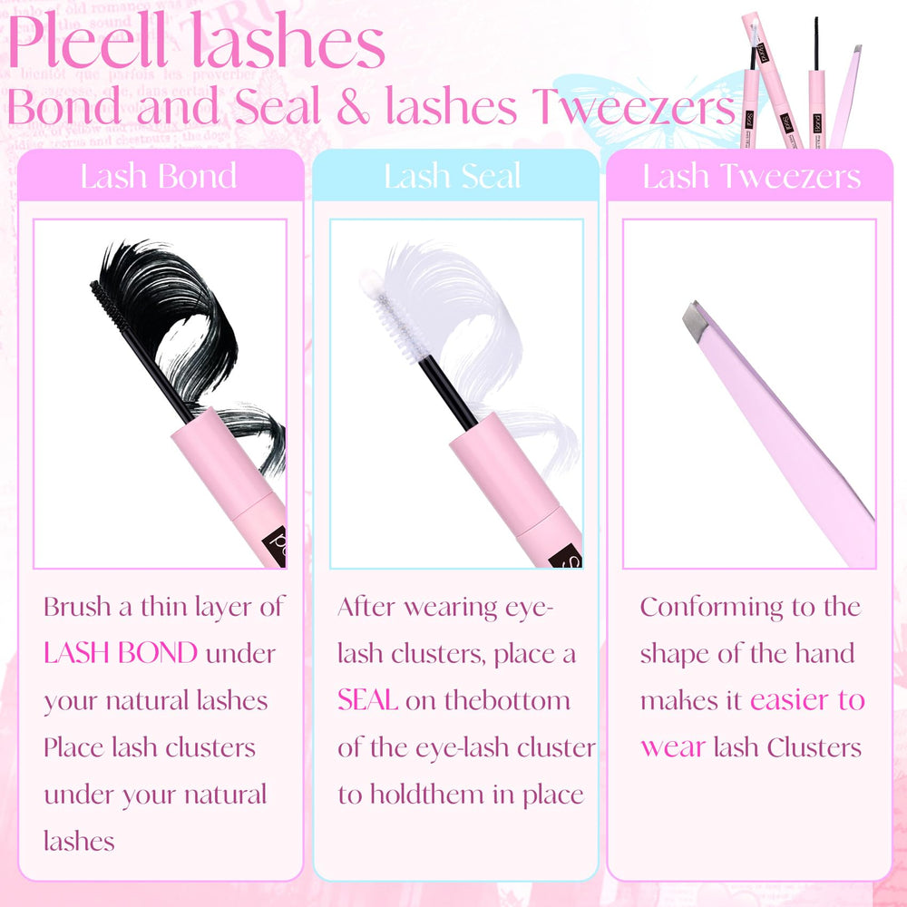 Pleell Pinza de pestañas para colocación precisa y cómoda.