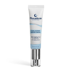 Plexaderm Dual Action Repair: botella de cuello, suavidad de la piel como beneficio.
