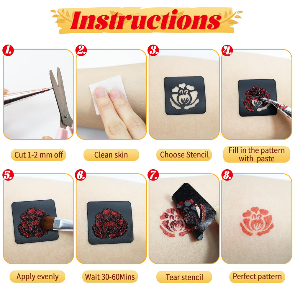 PllusJoys arte corporal para hacer en casa con tatuajes temporales.