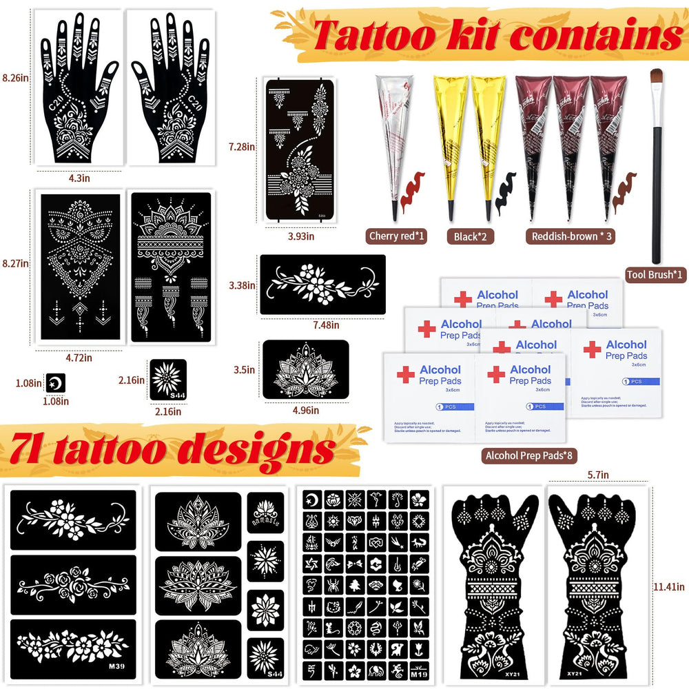 PllusJoys diseños grandes de manos y antebrazos para tatuajes temporales, variedad para elegir.