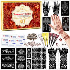 PllusJoys kit de plantillas para tatuajes temporales, 10 hojas, para diseños detallados.