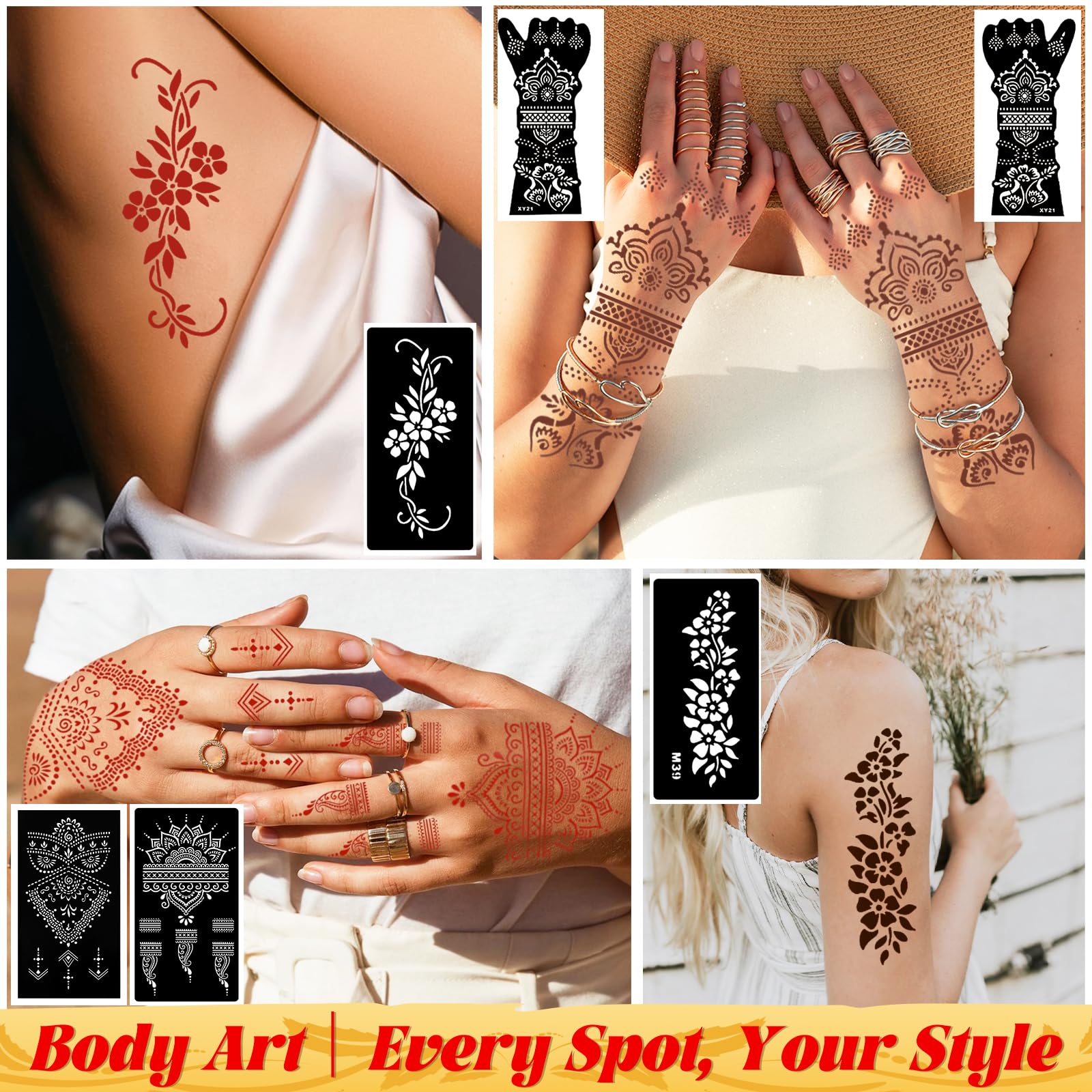 PllusJoys pincel de precisión para difuminar y detallar tatuajes temporales.