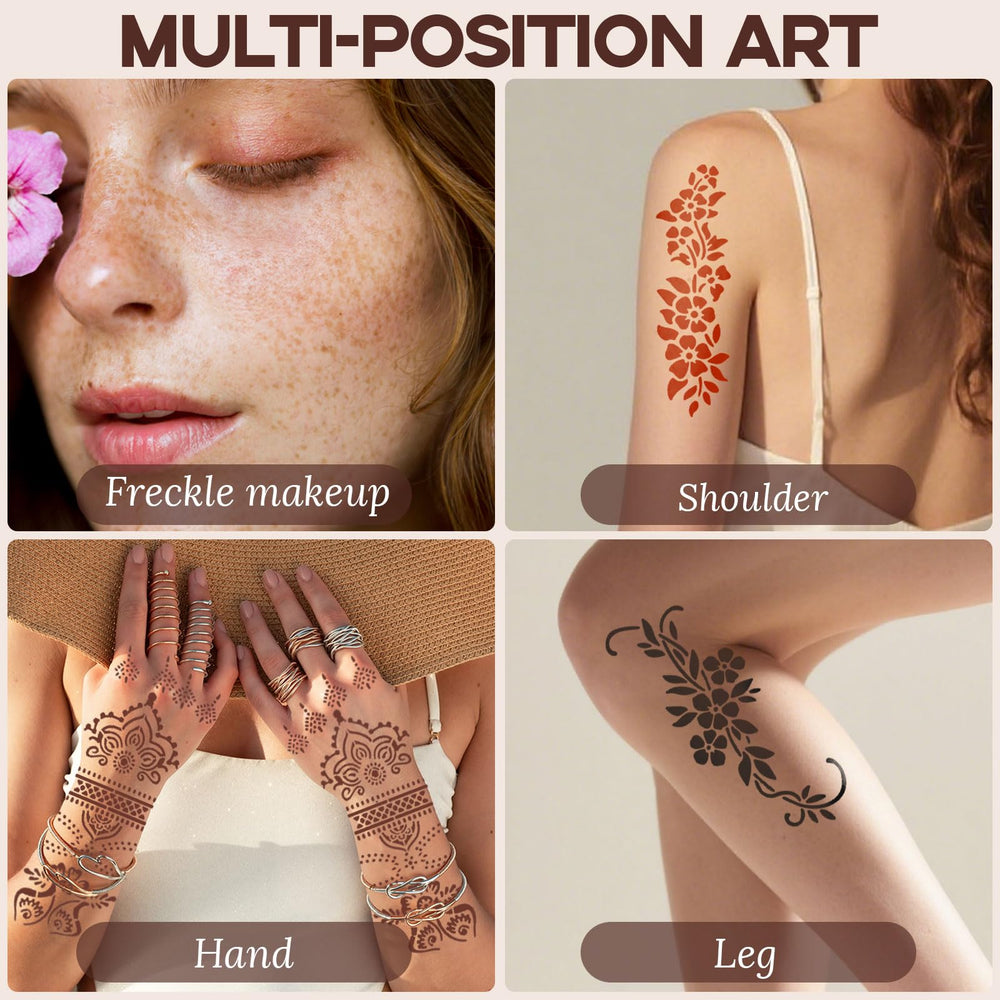 PllusJoys plantillas de diseños para tatuaje en manos, brazos y rostro