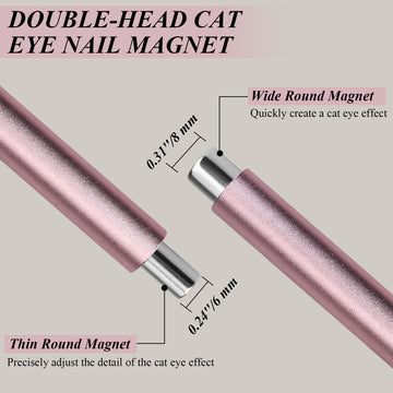 Plman bolígrafo magnético diseño flor doble cabeza para uñas