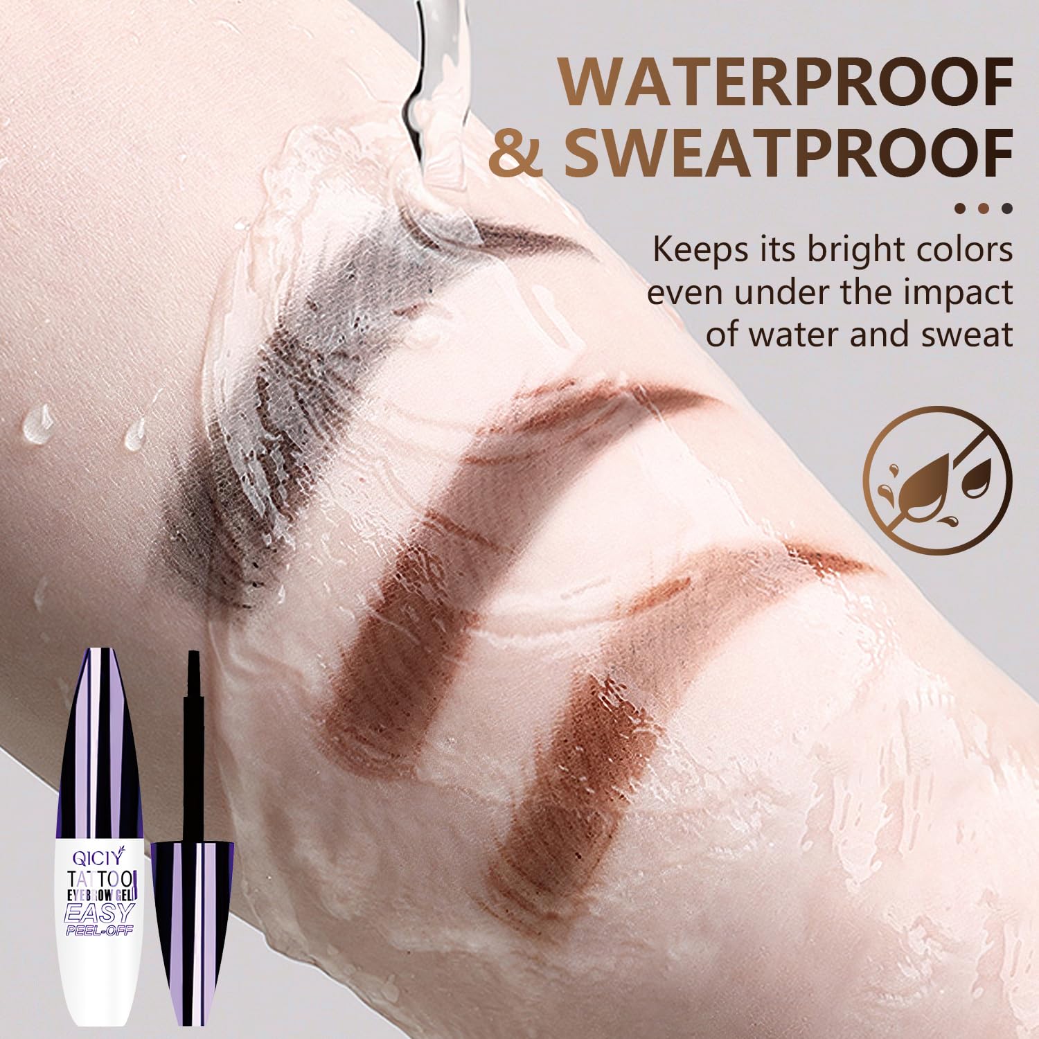 Plresen Easy Peel Off Eyebrow Gel dries in 20 minutes for neat wear.