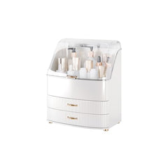 Plukers organizador de maquillaje con tapa transparente para fácil visión y acceso