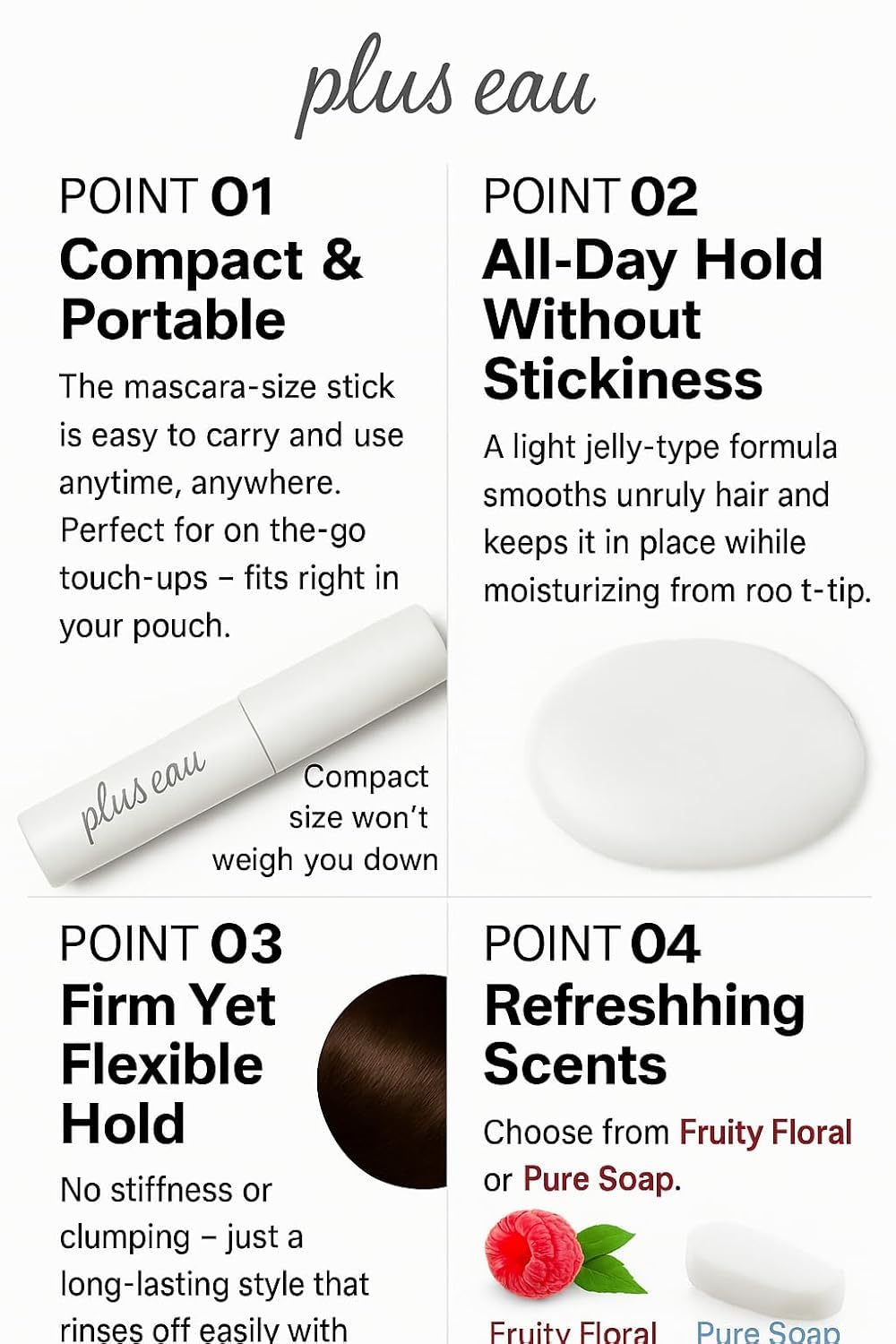 Plus eau diseño compacto 10 ml, ideal para bolso y viajes