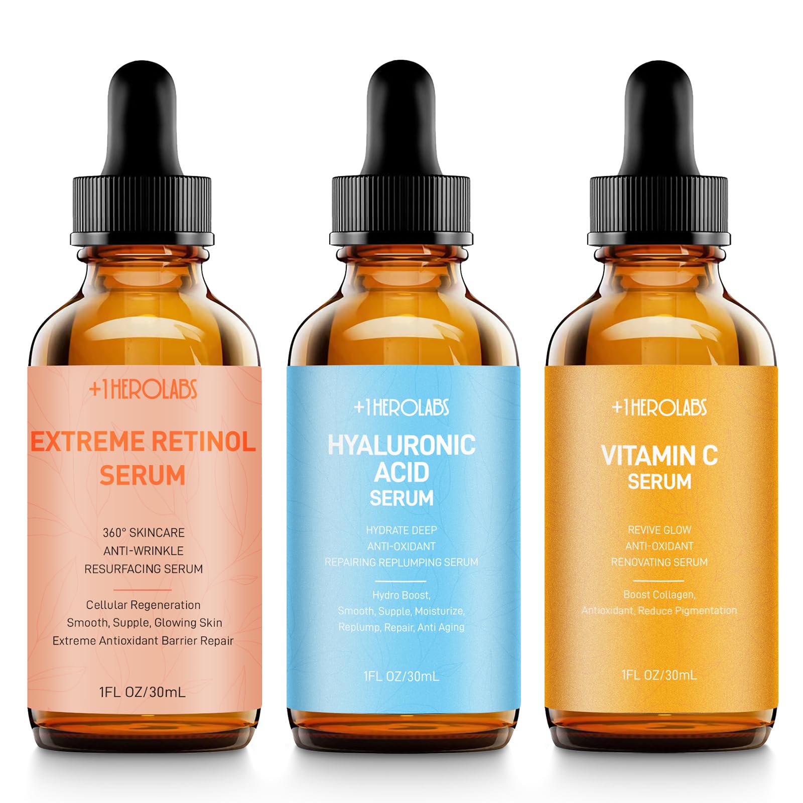 +1HEROLABS set facial: cuidado diario para piel radiante.