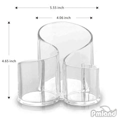 PMLAND contenedor acrílico ondulado duradero para almacenamiento de maquillaje y pinceles