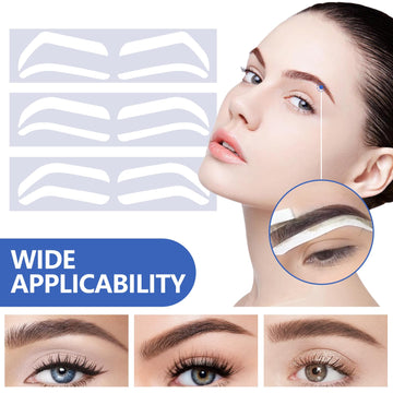 PMUBEAUTY adhesivos cejas con 3 formas para estilos naturales o definidos.