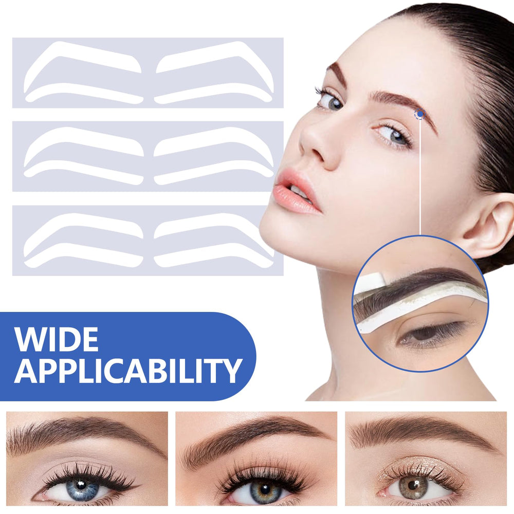 PMUBEAUTY adhesivos cejas con 3 formas para estilos naturales o definidos.