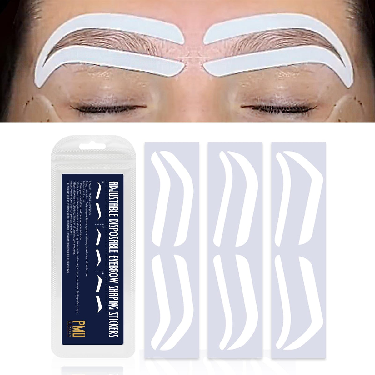 PMUBEAUTY plantillas cejas aerografico desechables para delineado preciso.