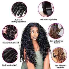 PNKHB mechas Burmese rizadas con extremo espiral, rizo definido.