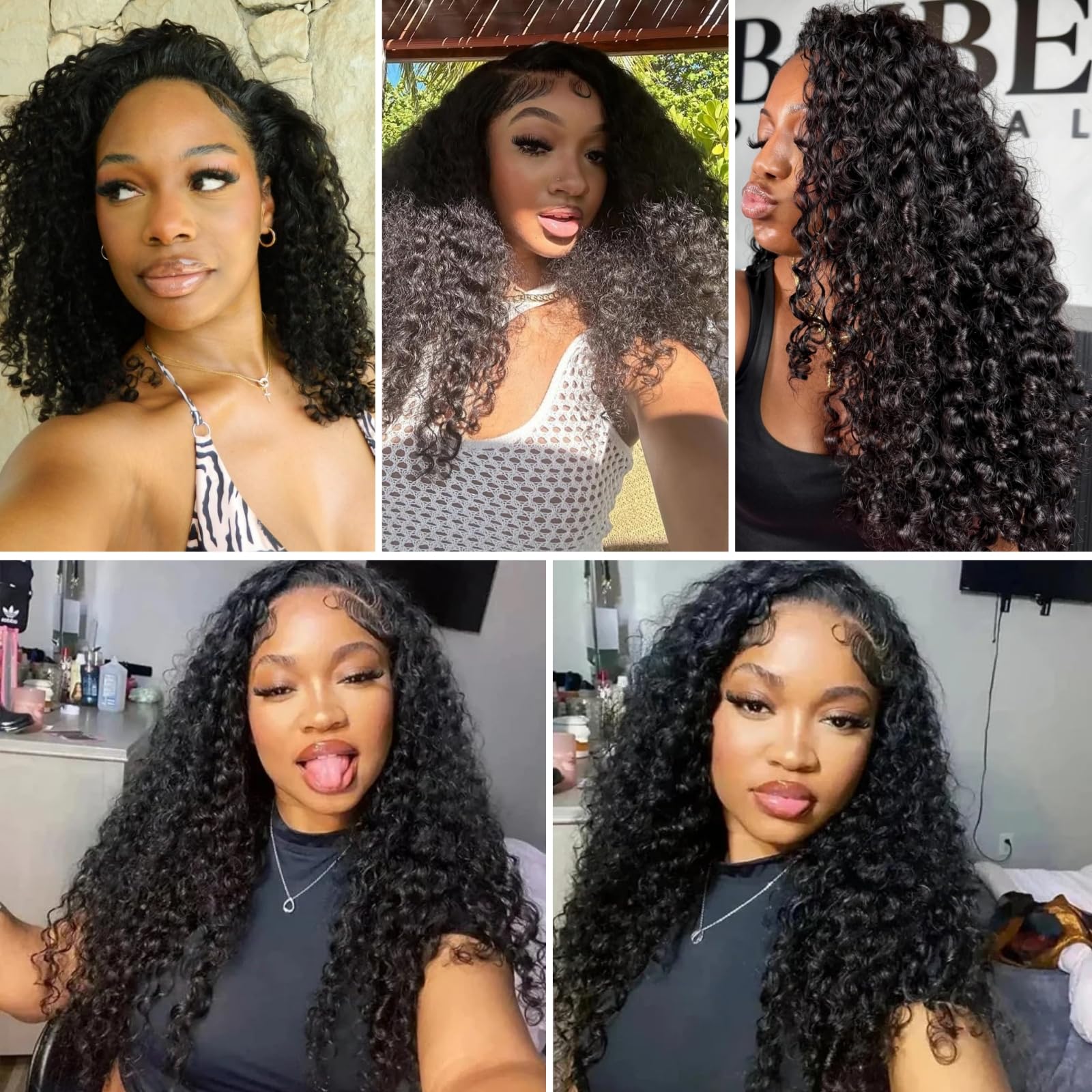PNKHB mechas negro natural teñible, listo para igualar tono.