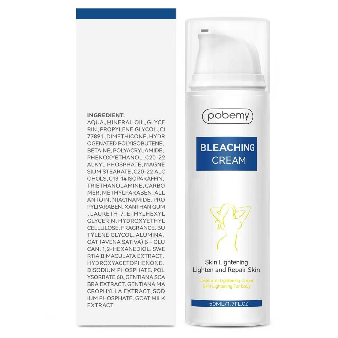 POBEMY tono de piel crema aclaradora para apariencia uniforme.