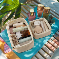 Pocmimut bolsa maquillaje acceso fácil, perfecto para coche.