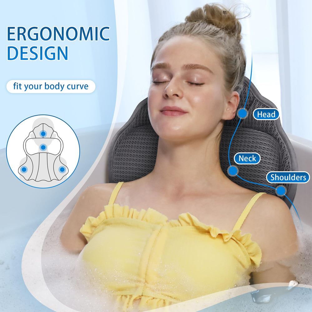 Poemland respaldo ergonómico para cuello y espalda, reducción de tensión