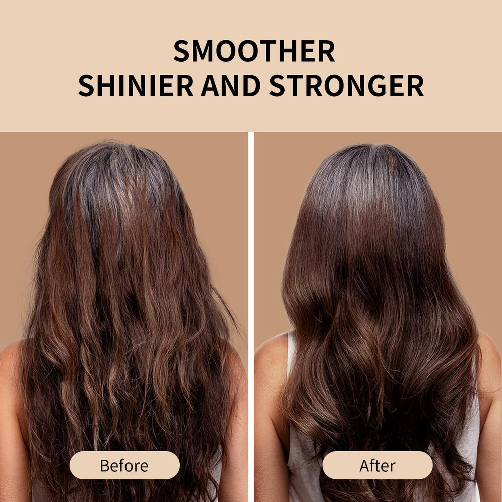 POEROES resultado brillo saludable: cabello nutrido, suave y luminoso.