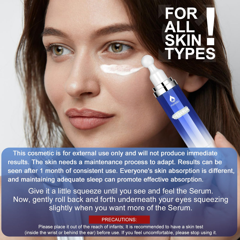 POEROES serum ojos rodillo 360 para masaje suave