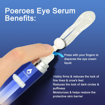 POEROES serum ojos retinol con rodillo para contorno más firme