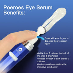 POEROES serum ojos retinol con rodillo para contorno más firme