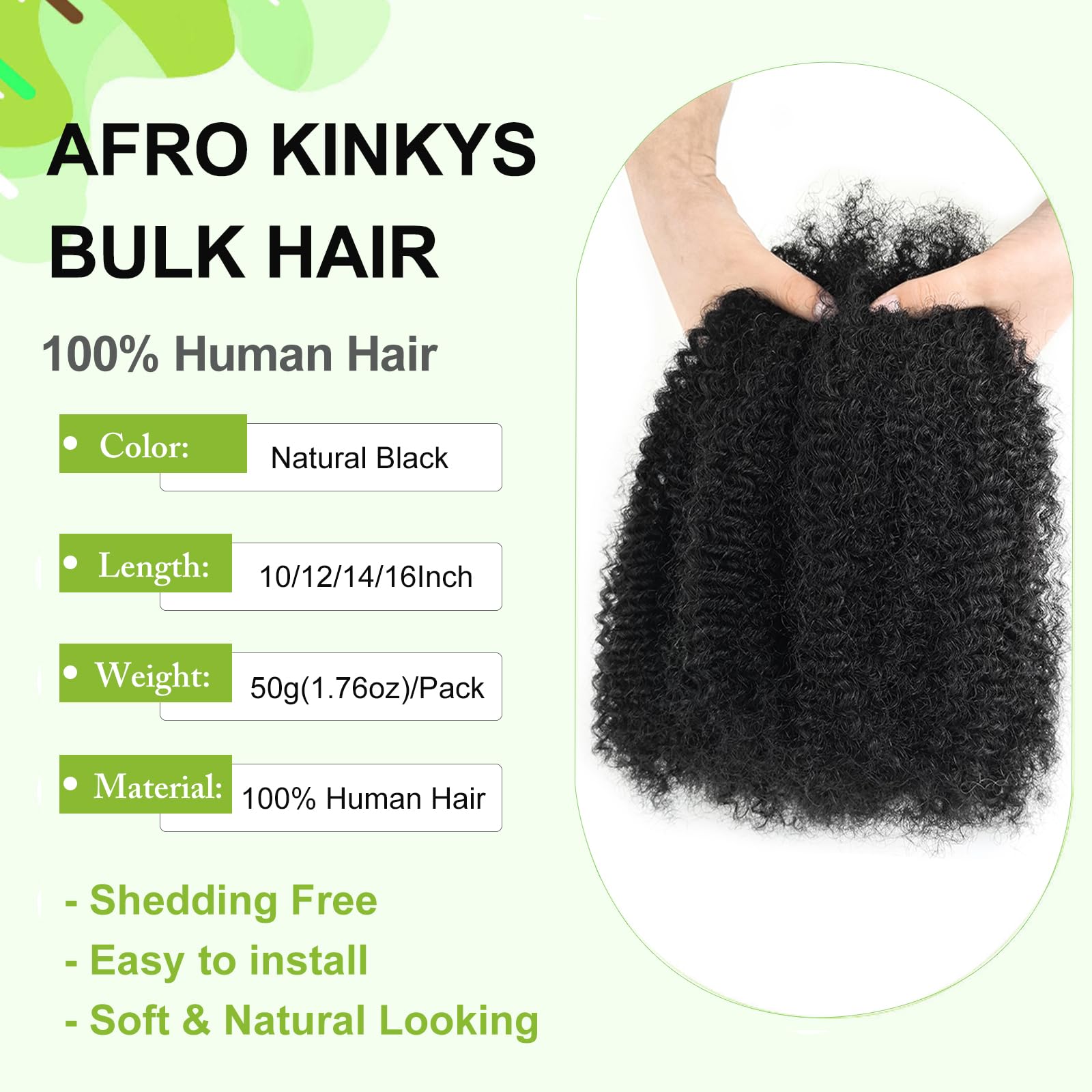 Poetically Afro Kinky 16 pulgadas mini giros: extensión versátil para peinados rápidos.