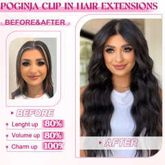 POGINJA clip-in extensions demonstrate quick transformation to fuller length