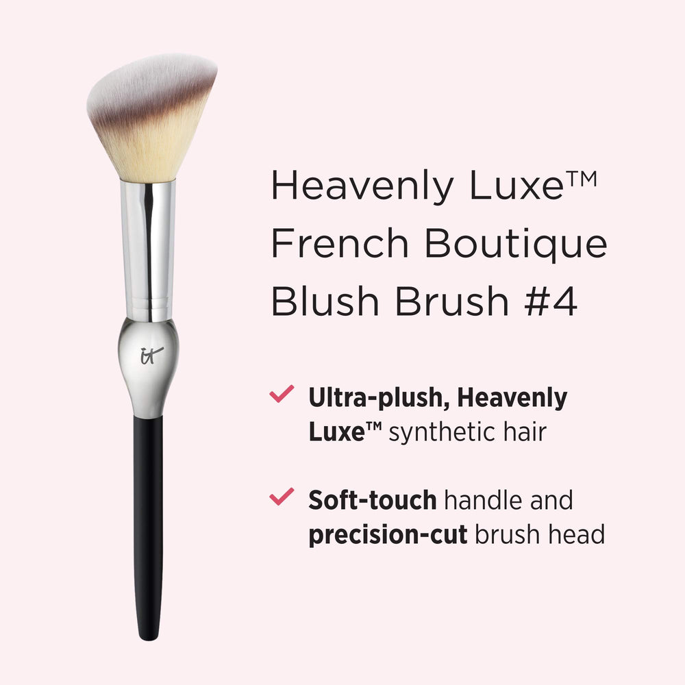 Poils Heavenly Luxe synthétiques doux, IT Cosmetics Heavenly Luxe French Boutique #4, application fluide.