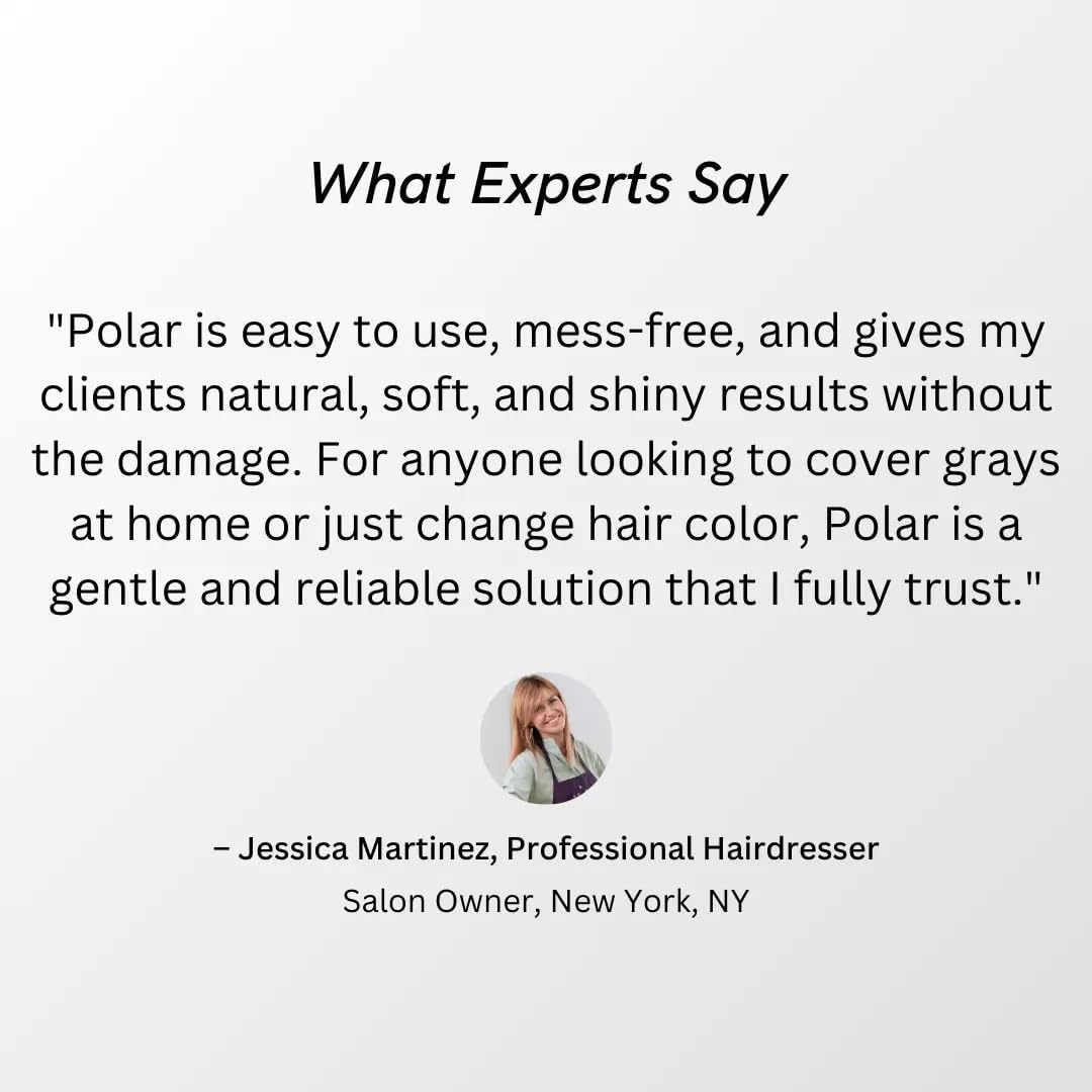 Polar Hair Care Coloration végane – choix éthique sans cruauté pour les cheveux gris.