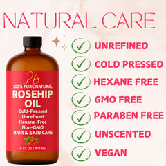Hair care use: Pomberries Rosehip Oil adds shine and softness.