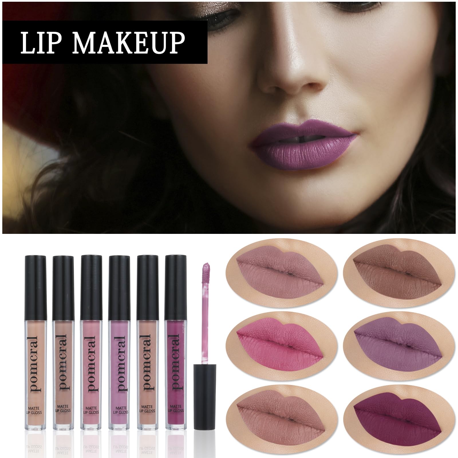 Gloss labial Pomcral suave, acabado brillante y confort.