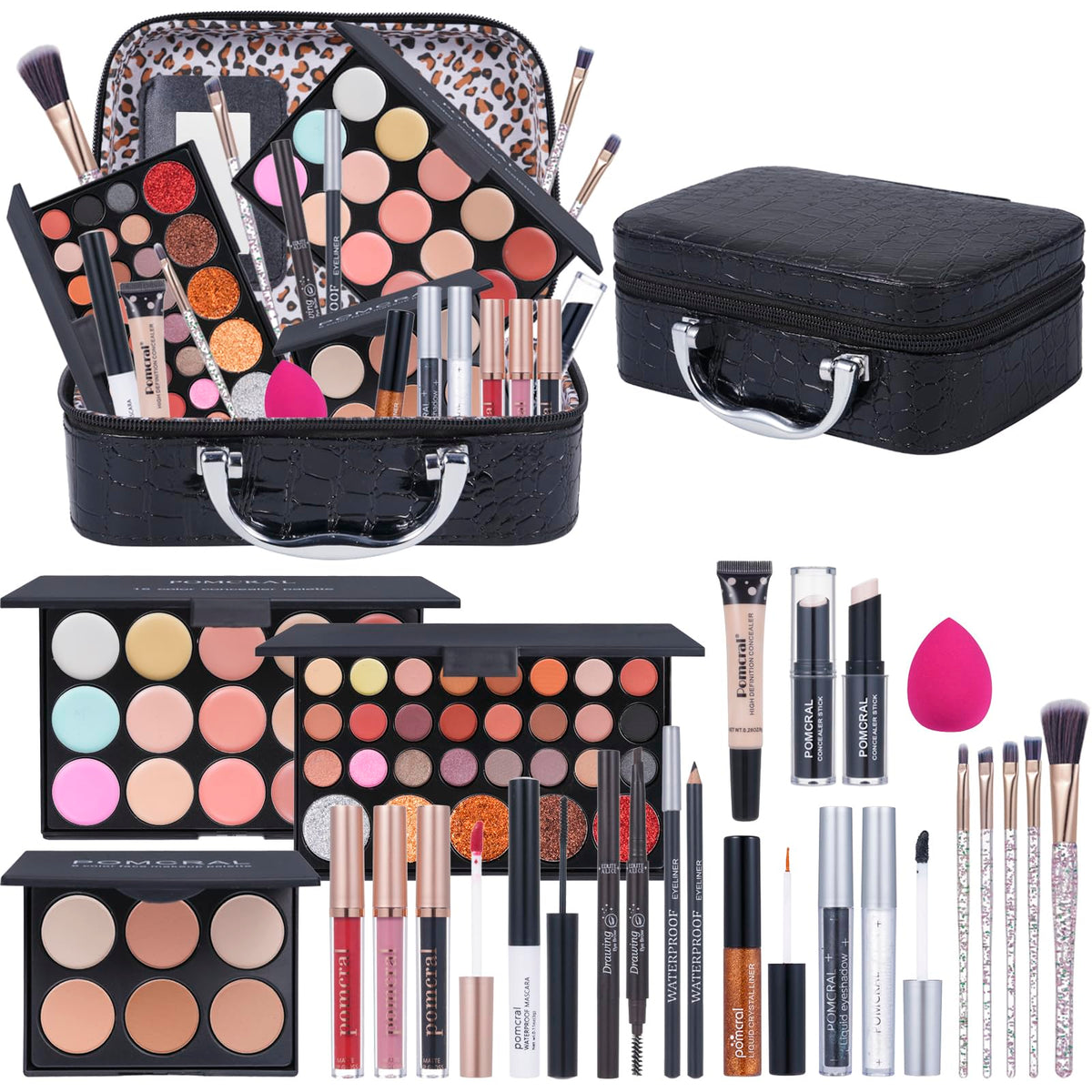 Pomcral kit de maquillaje para adolescentes: paletas de sombras para looks diarios.