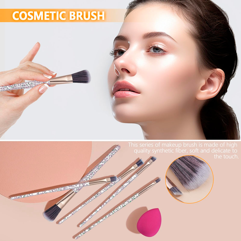 Pomcral kit maquillaje profesional, brochas de precisión para aplicación impecable.