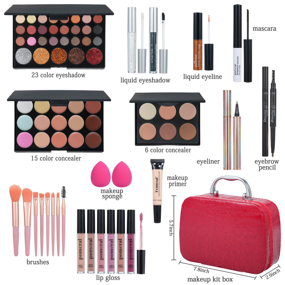 Paleta de sombras Pomcral para ojos con color intenso y duradero.