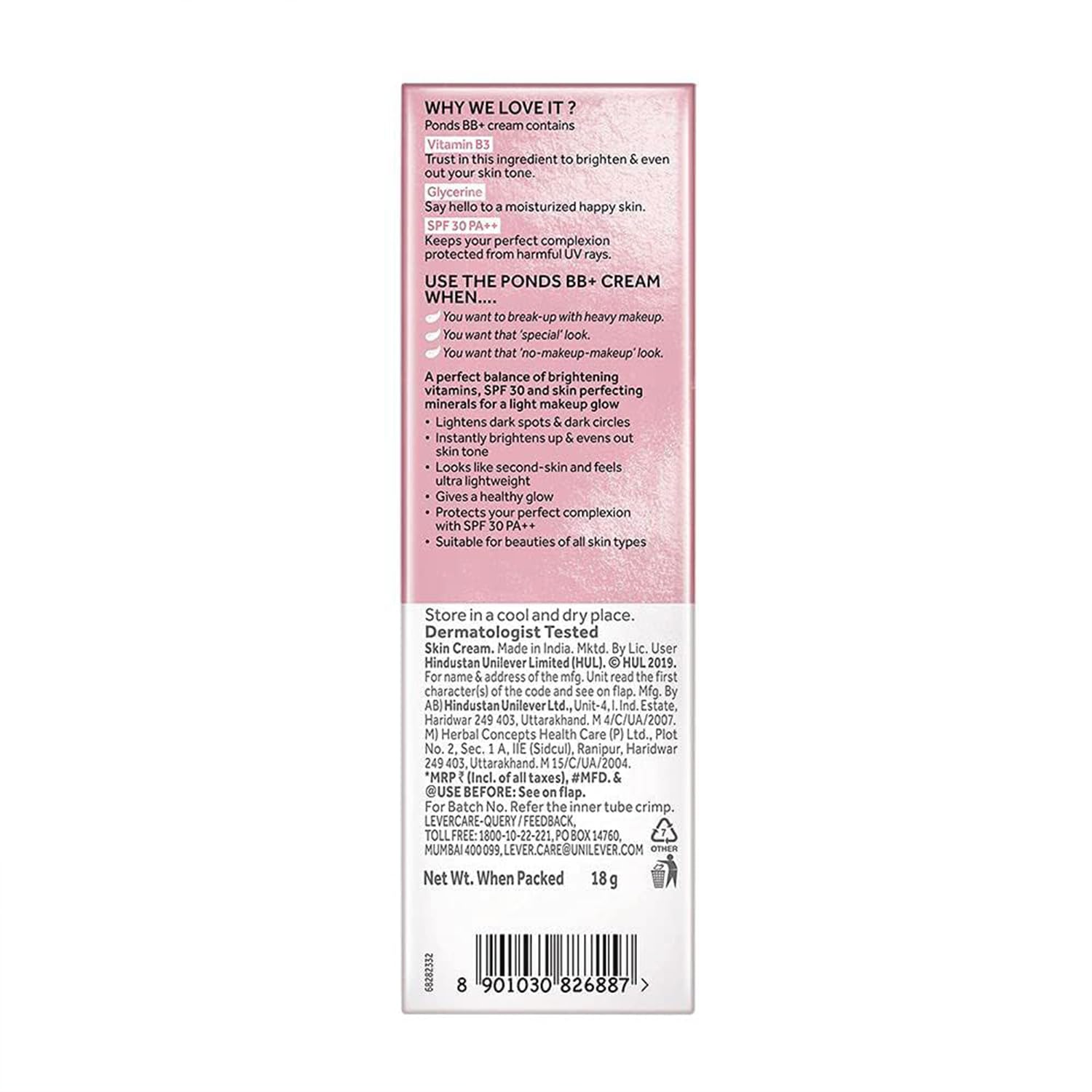 POND'S BB+ Cream Ivory, aplicación fácil, acabado uniforme en segundos.