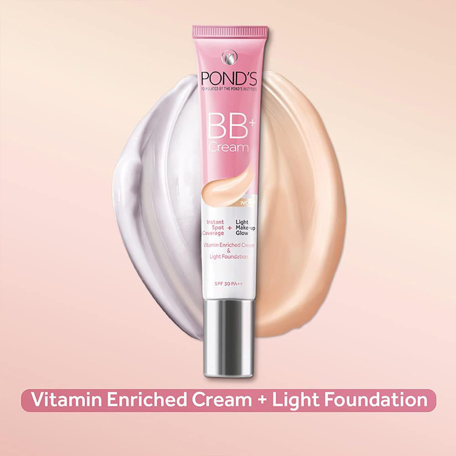 POND'S BB+ Cream Ivory, cobertura instantánea para un rostro más homogéneo.