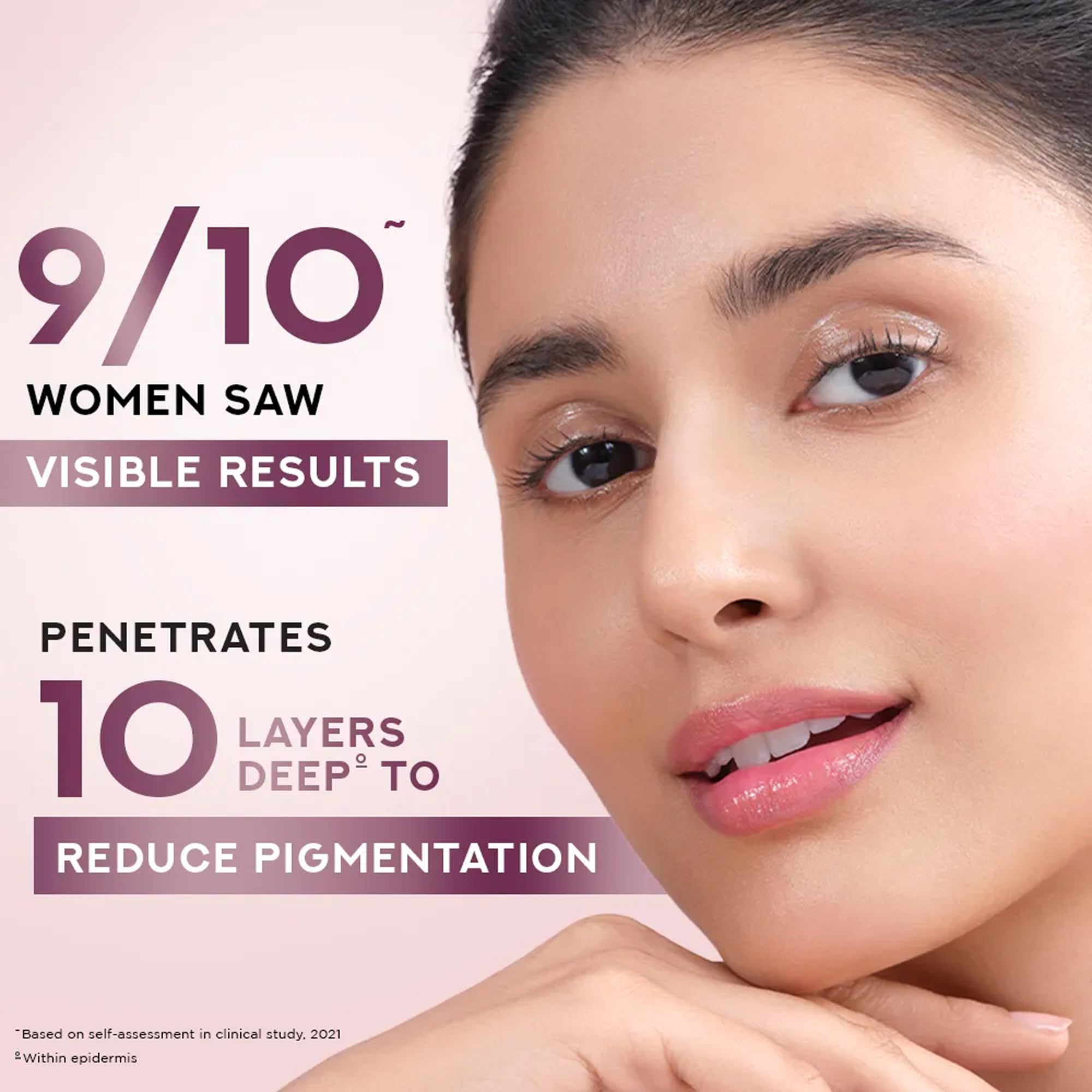 POND'S Bright Beauty Serum, aplicación diaria, adecuado para uso matutino y nocturno.