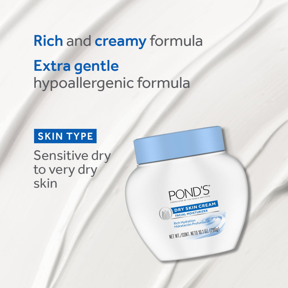 POND'S Crema Piel Seca es dermatológicamente probada y no comedogénica.