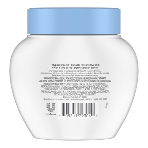 POND'S Crema Piel Seca en frascos 3-pack para cuidado continuo.