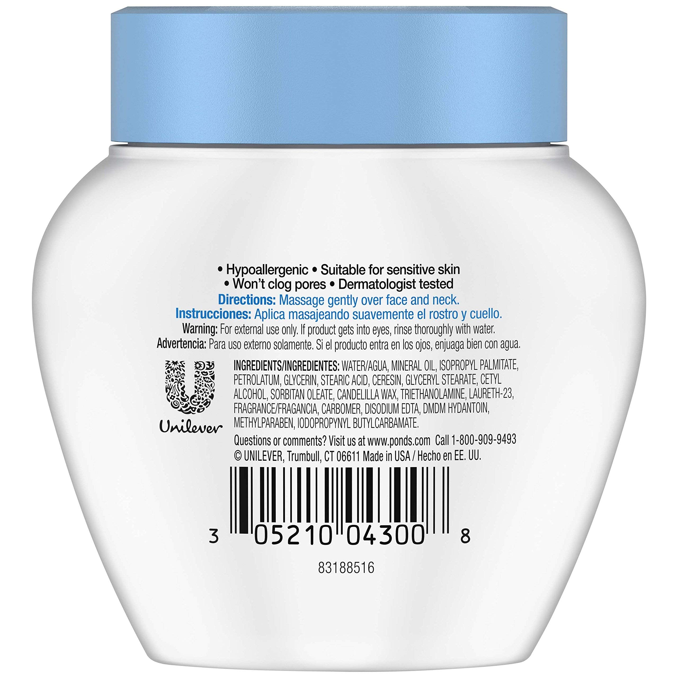 POND'S Crème visage sèche – idéale comme base avant le maquillage matinal.