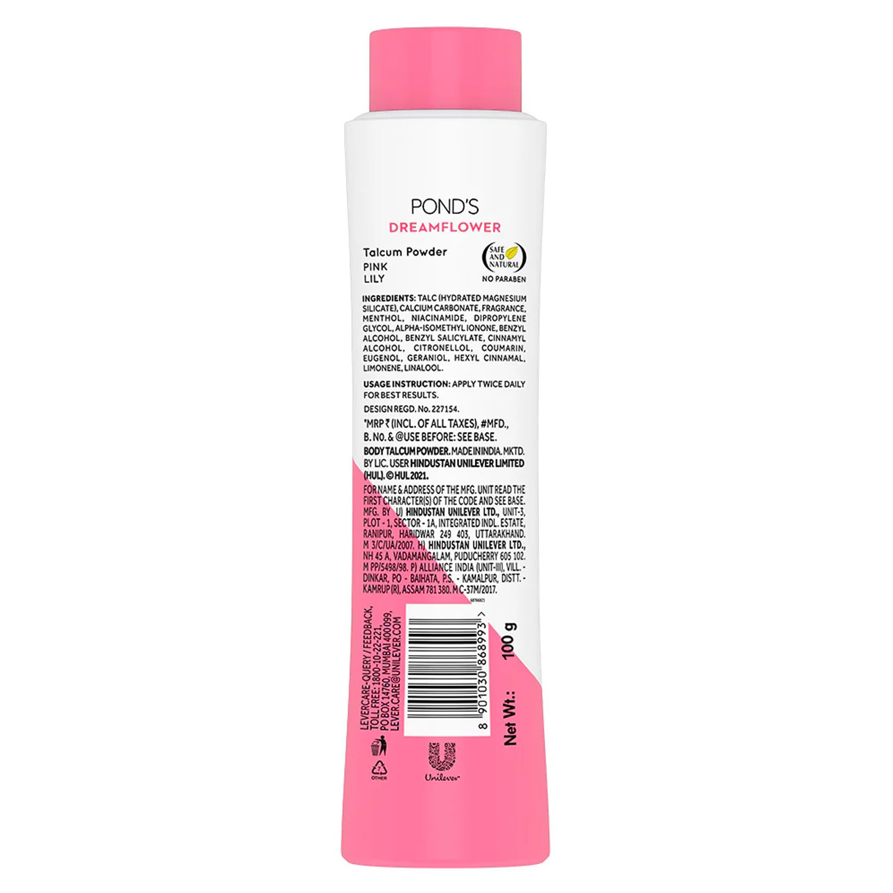 Pond's Flor de Ensueño Talco, aroma enriquecido para una sensación agradable.