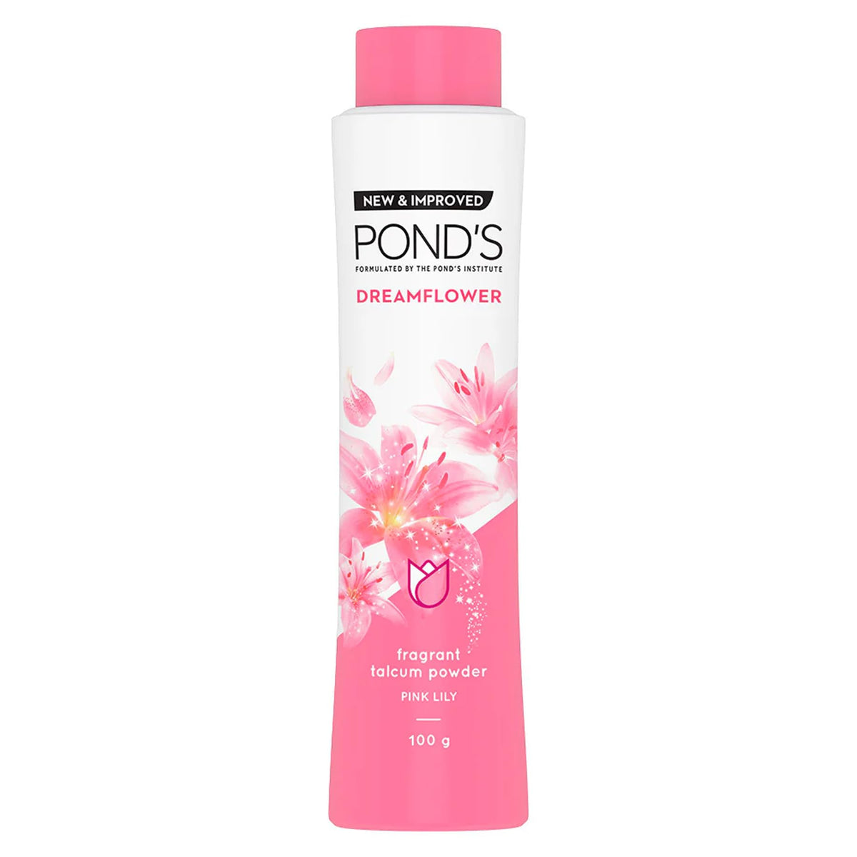 Pond's Flor de Ensueño Talco, frasco de 100 g, polvo suave para la piel.