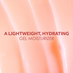POND'S gel hidratante de sandía, rostro iluminado tras hidratación de 24 h.