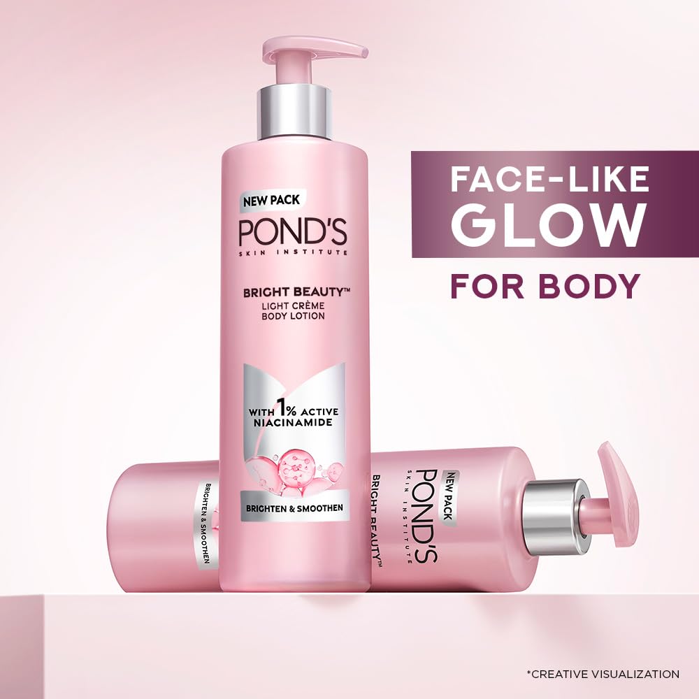 POND'S Loción corporal Triple Vitamina, frasco ergonómico y fácil de usar