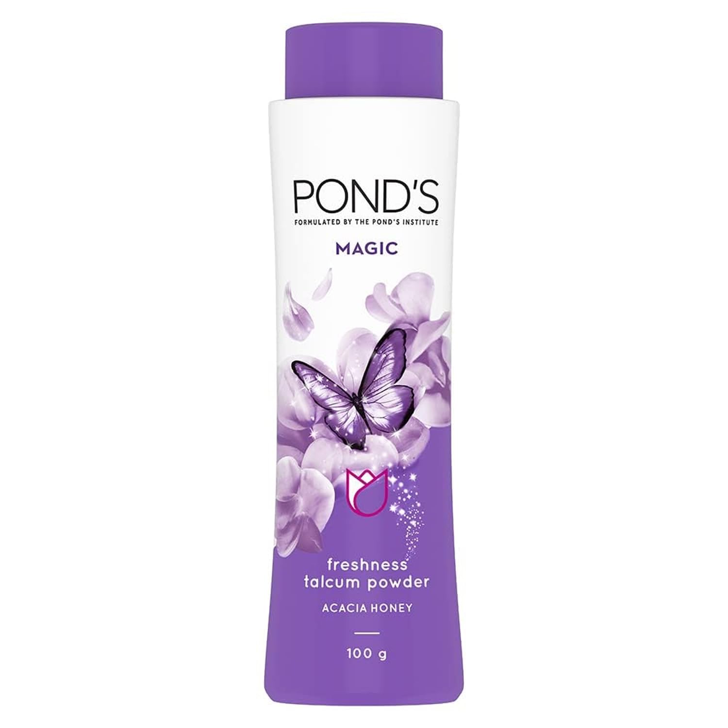 Pond's Magic Talco: empaque con tapa giratoria para una aplicación rápida.